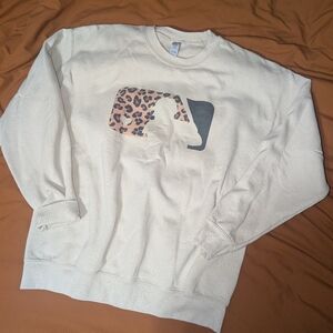 MLB Cheetah Beige Crewneck